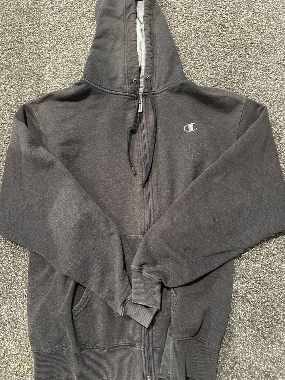 Champion Men's Dark Gray Full-Zip Hoodie